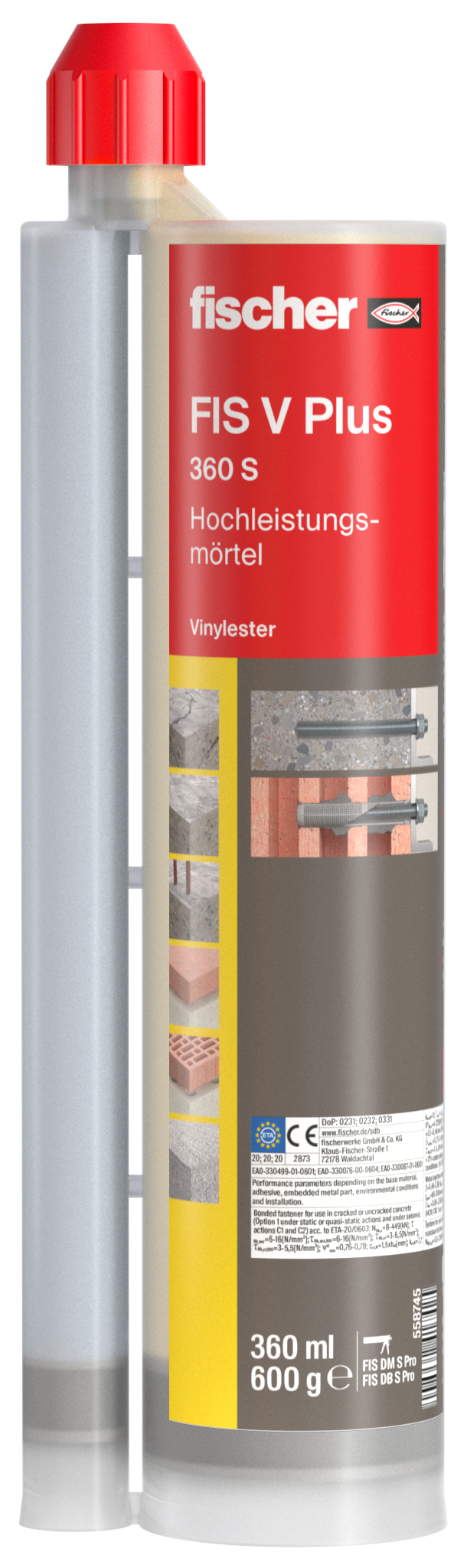 Dichtstoff 360ml 600g gr feuerfester Mörtel