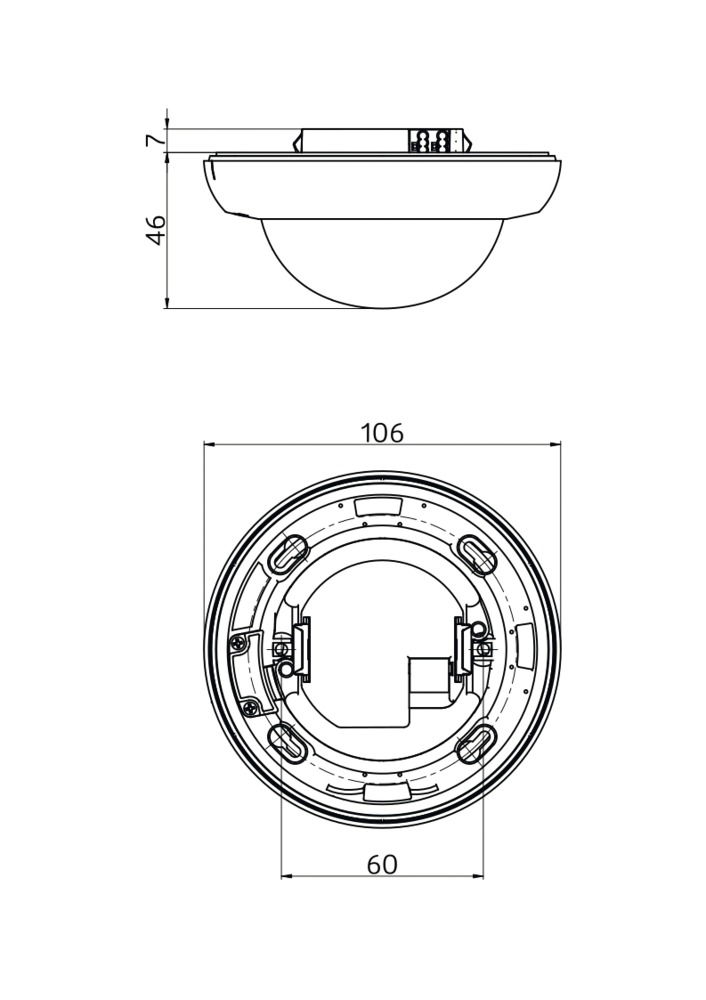 Präsenzmelder-Bus KNX UP rws 360° v360° 1,1m Unterkriechschutz Reichweite: 8m