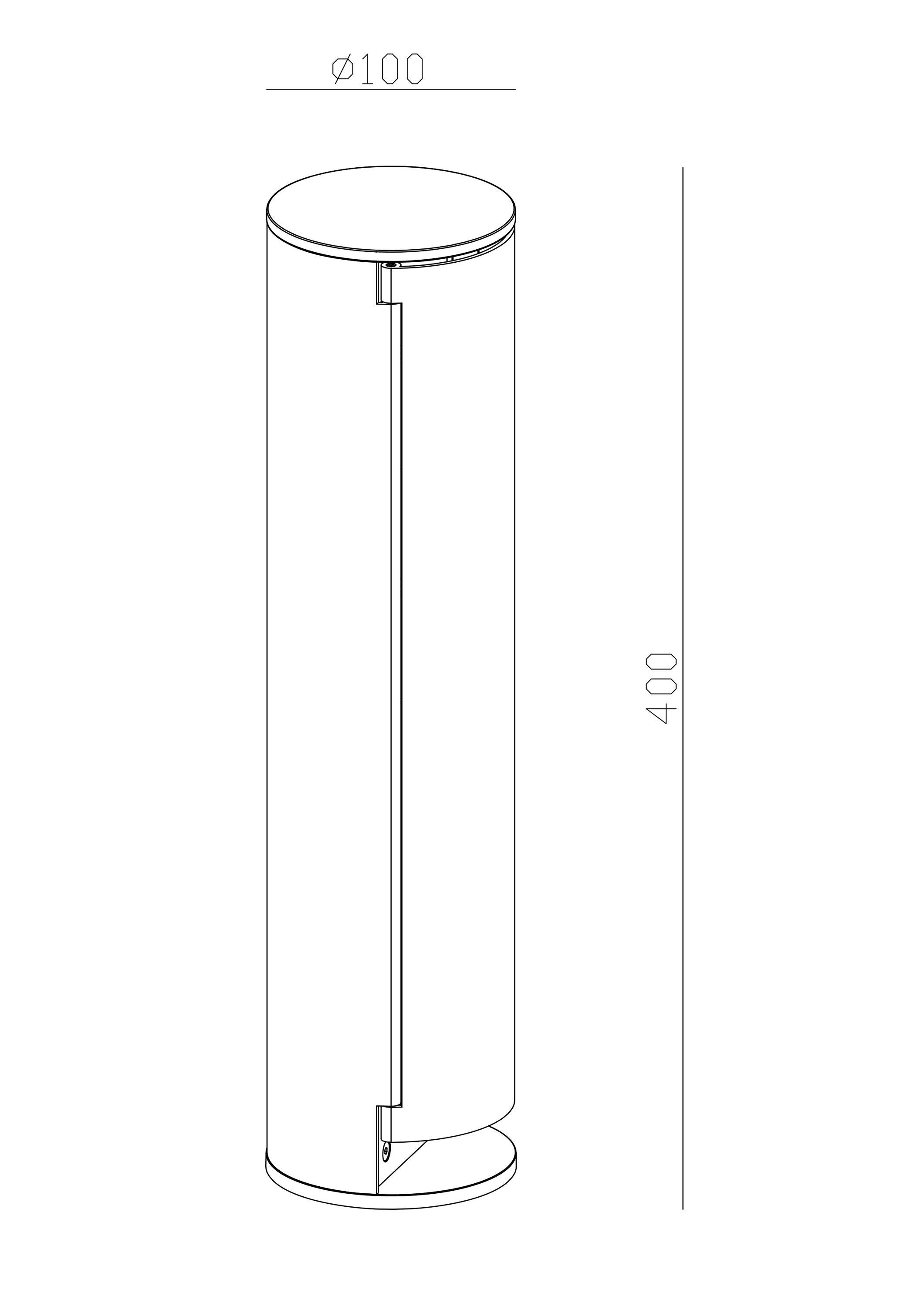 Steckdosensäule Metall an 2Steckd anth 400x100x100mm IP44