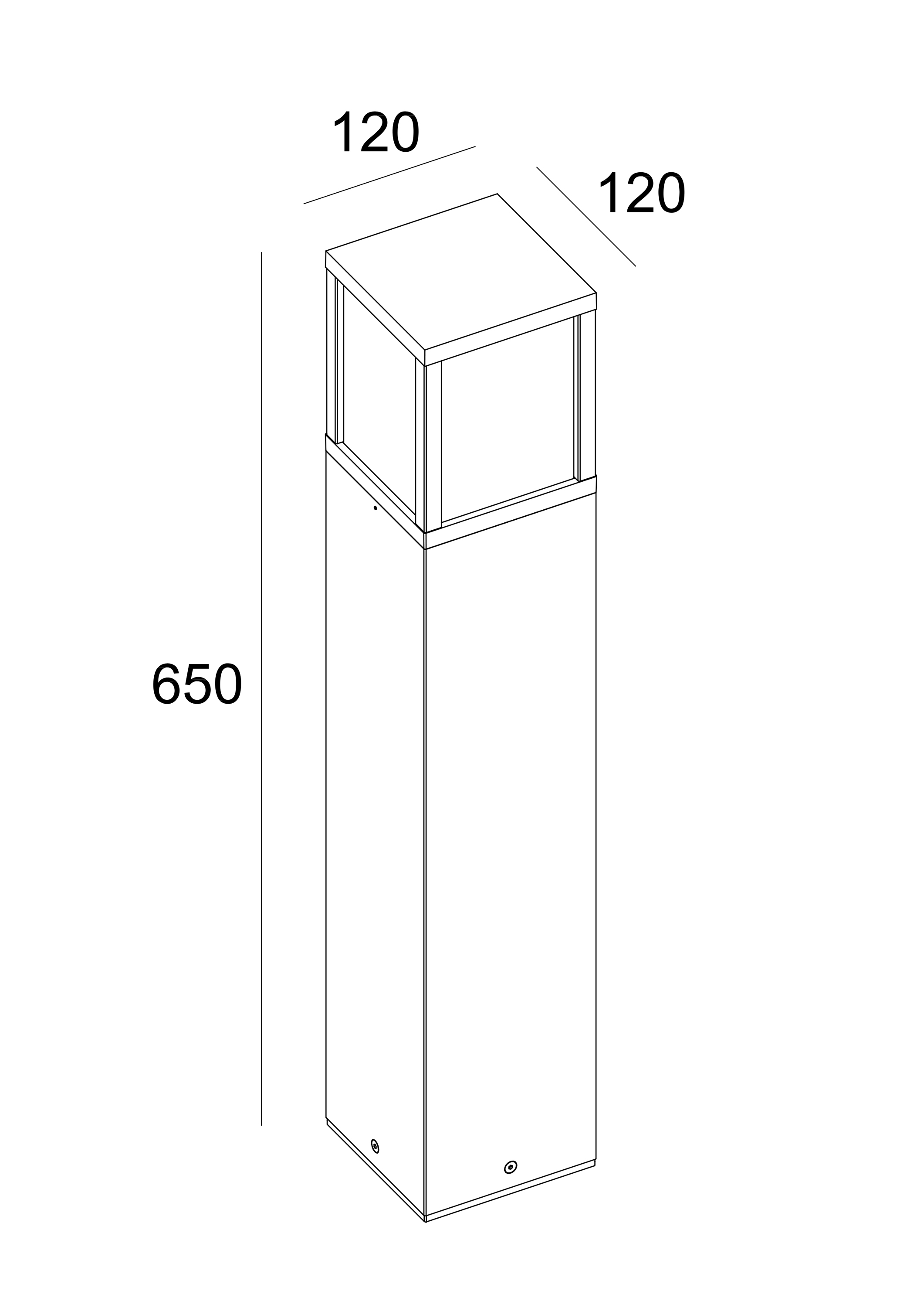 Pollerleuchte 15W E27 anth Alu Gl_opal HV IP54