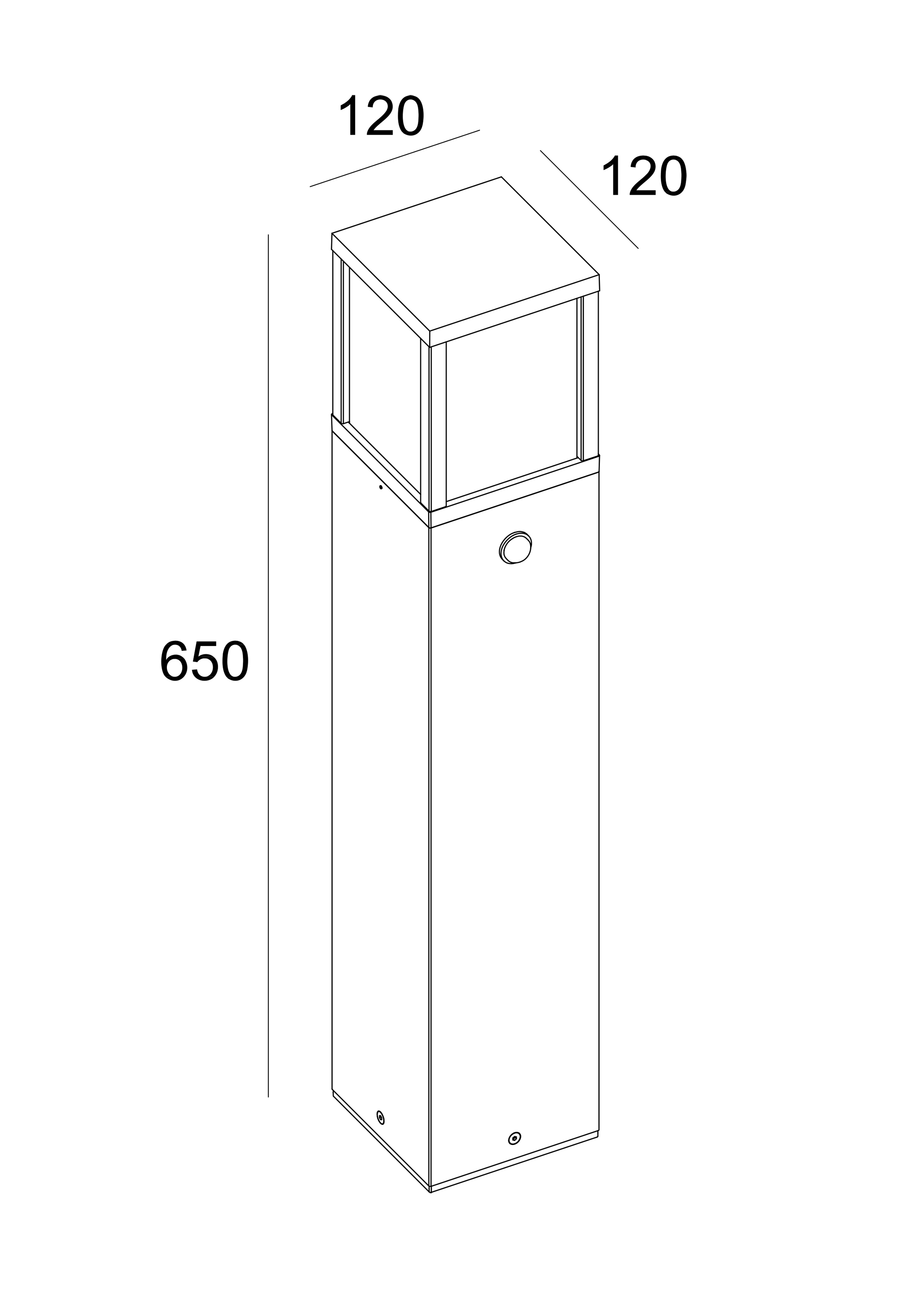 Pollerleuchte 15W E27 anth Alu Gl_opal HV IP54 BWM