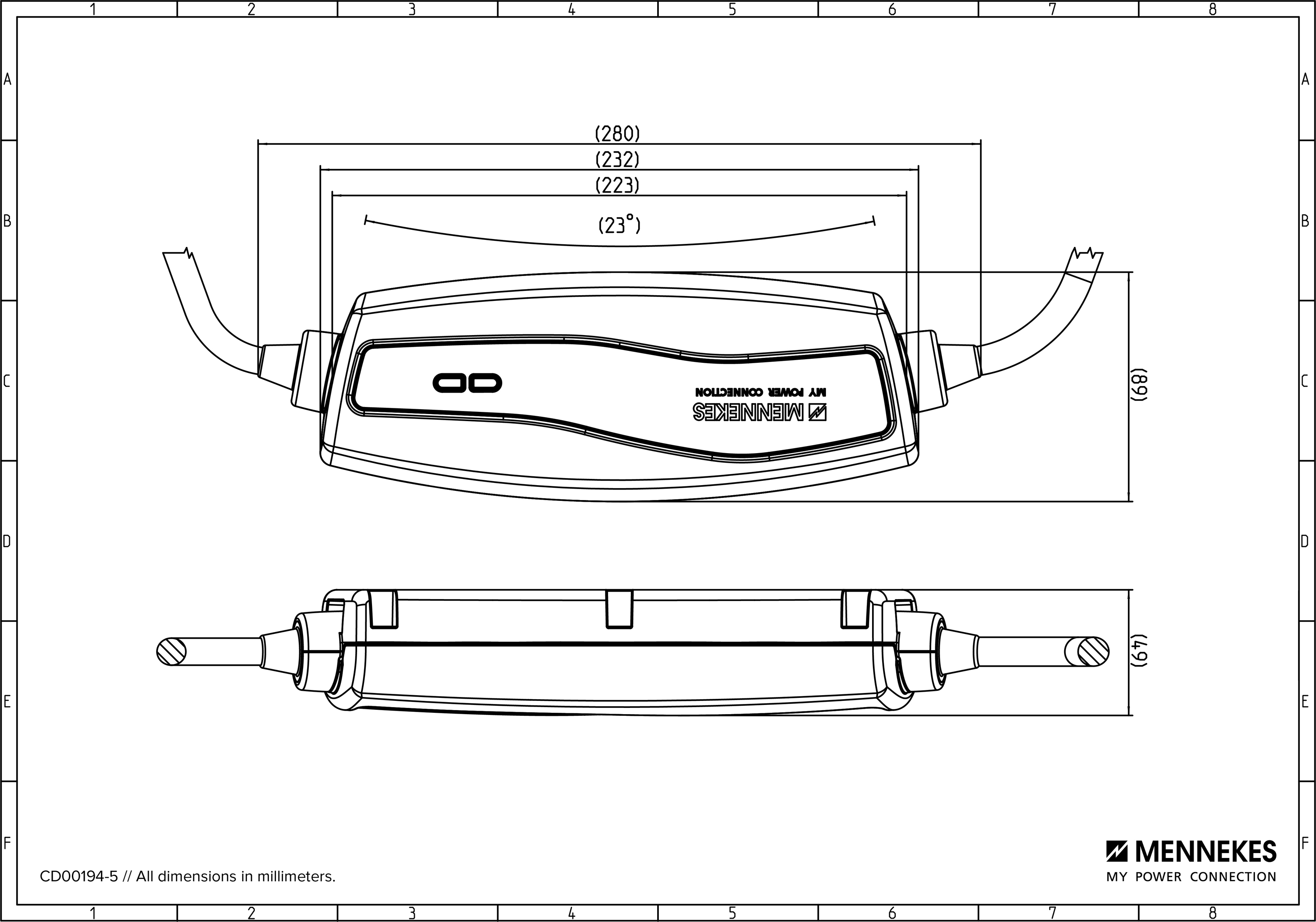 E-Mobility Ladeleitung AC 1-phasig 13A Typ Typ 2/Schutzkontaktstecker Mode 2