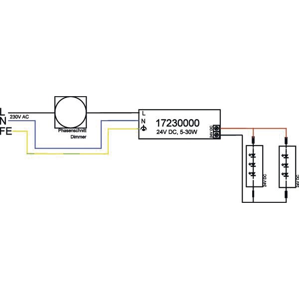 LED-Steuerung 4,8-30W 24V IP20 dim dim Kstgeh Dimmung Phasenabschnitt stat