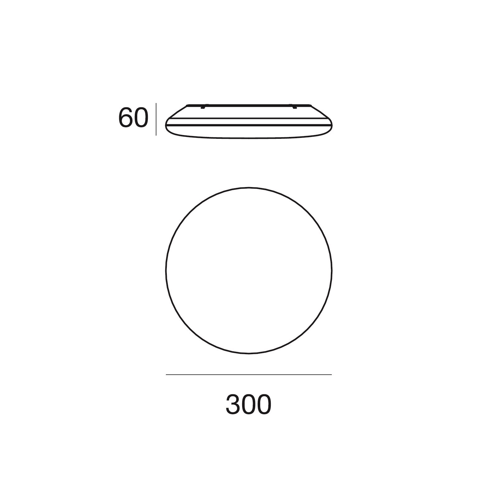 LED-Anbauleuchte 18W 2700-4000K 1716lm ws Konv IP54 Ø300x60mm