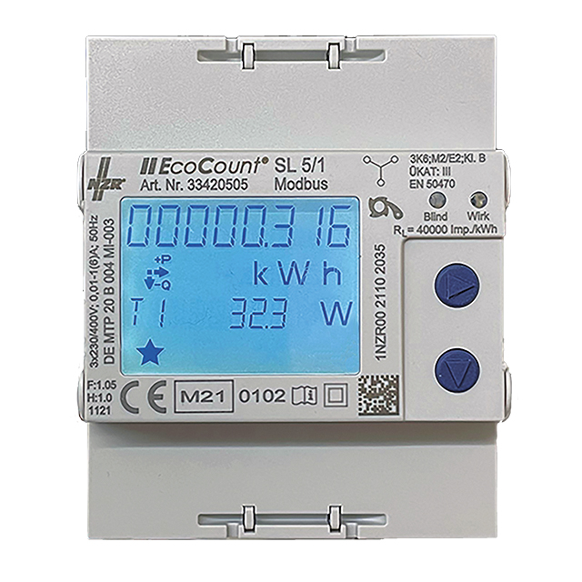 Messwandlerzähler Vierlei elektr digi S0 geeicht B 5A 230V/N-L 400V/L-L 50Hz