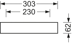 Aufbaurahmen ws Alu L1203mm H62mm