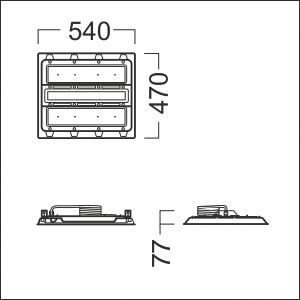 LED-Hallenleuchte 4000K 126W 20940lm sym Konv DALI 1LED Dimmung DALI IP66