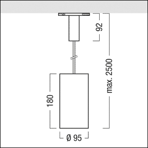 LED-Schienenstrahler 26,5 3000K 2500lm Konv ws mt 1LED Alu IP20 RF:hochglänzend