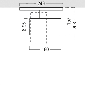 LED-Schienenstrahler 26,5 VIVO II 3500K 2100lm Konv 1LED Alu IP20 sw mt 3Ph