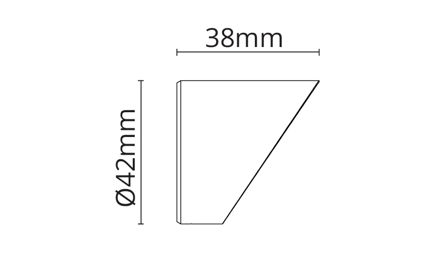 Abblendung graphit HOVDEN MICRO Alu Ø42x38mm