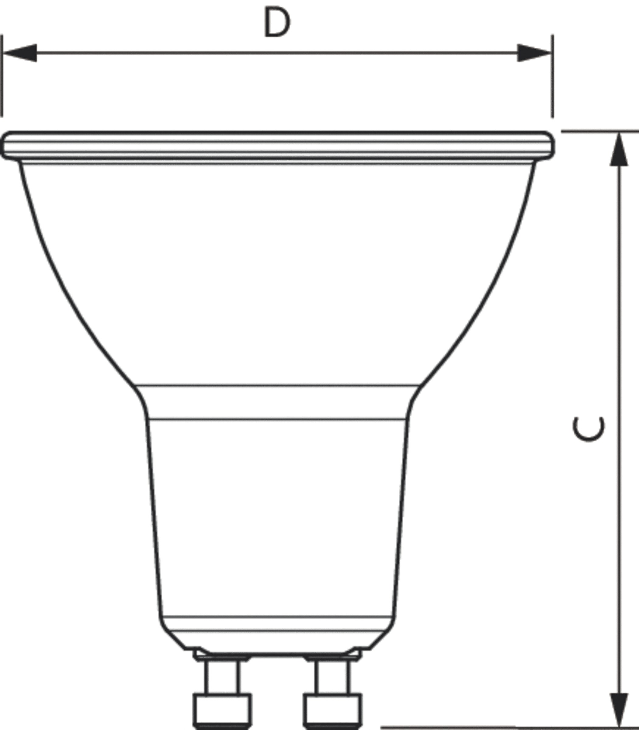 LED-Reflektorlampe GU10 3,7W 2700K 270lm F dim ws dimmbar 36° AC Ø50x54mm