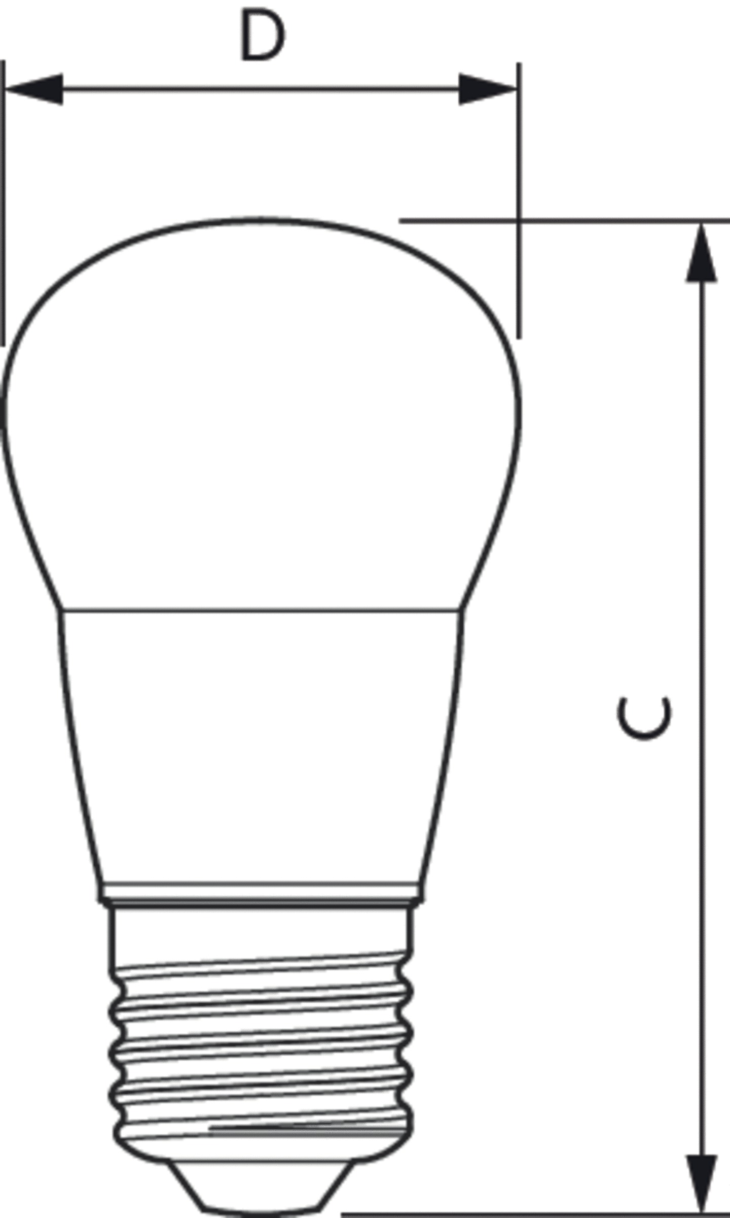 LED-Kugellampe E27 P45 2,8W 2700K 250lm F ws mattiert AC Ø45x87mm 220-240V