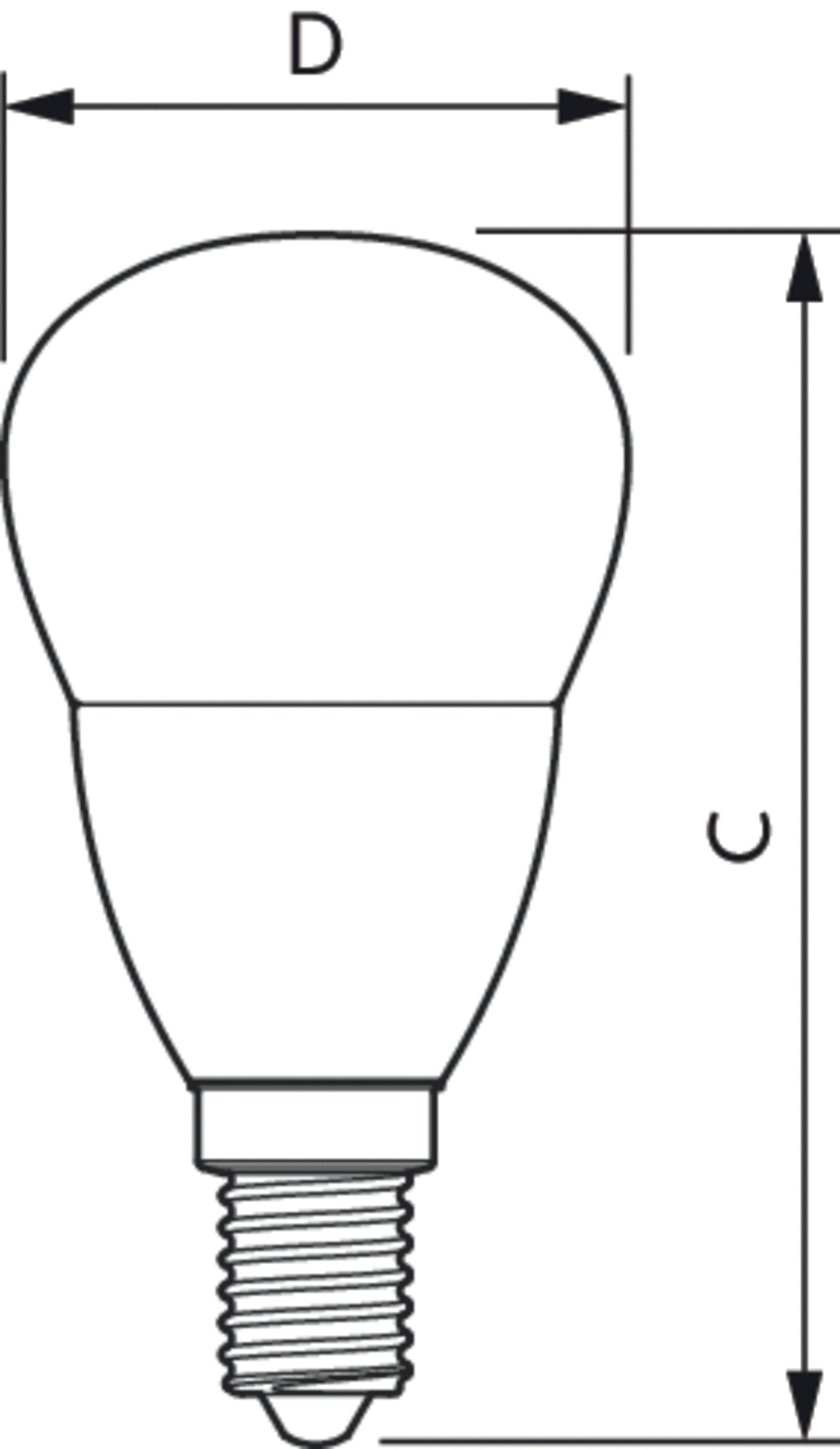 LED-Kugellampe E14 P45 5W 2700K 470lm F ws mattiert AC Ø45x88mm 220-240V