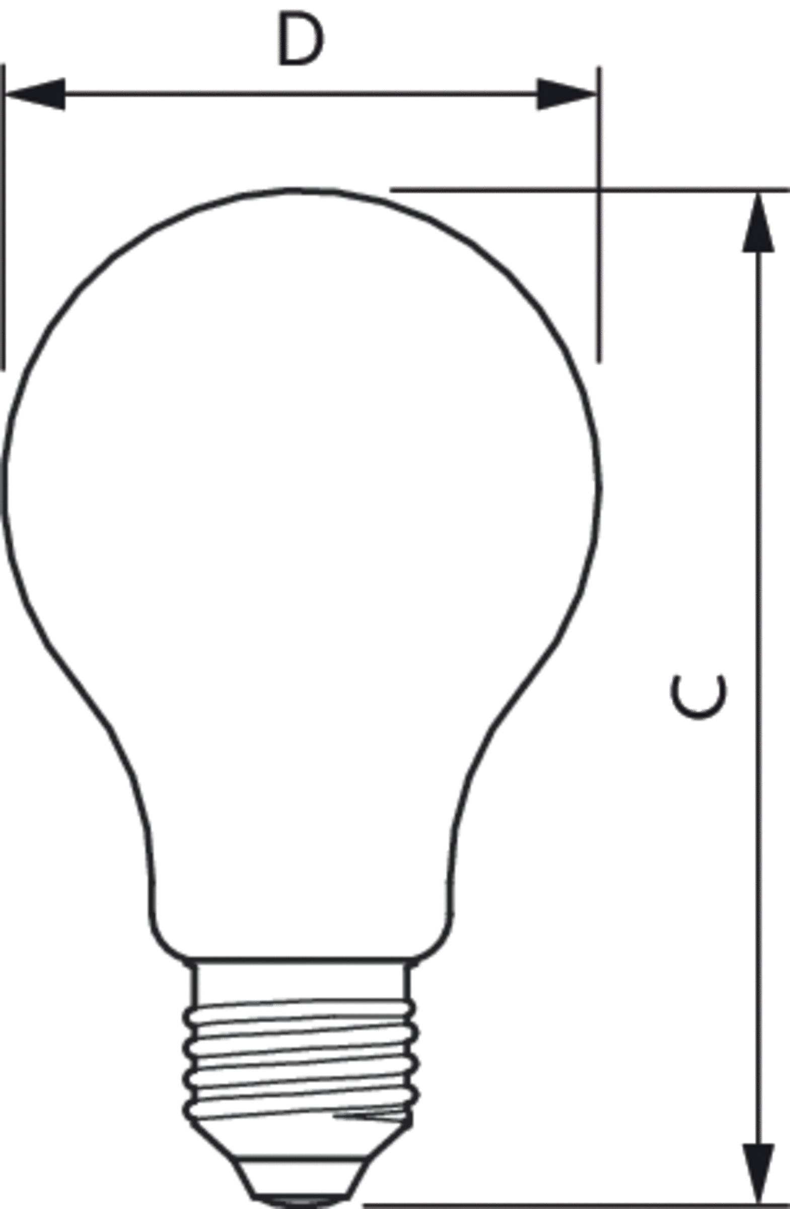 LED-Lampe FM E27 A67 13W D 2700K 2000lm kl AC Filamentlampe ws Ø70x121mm