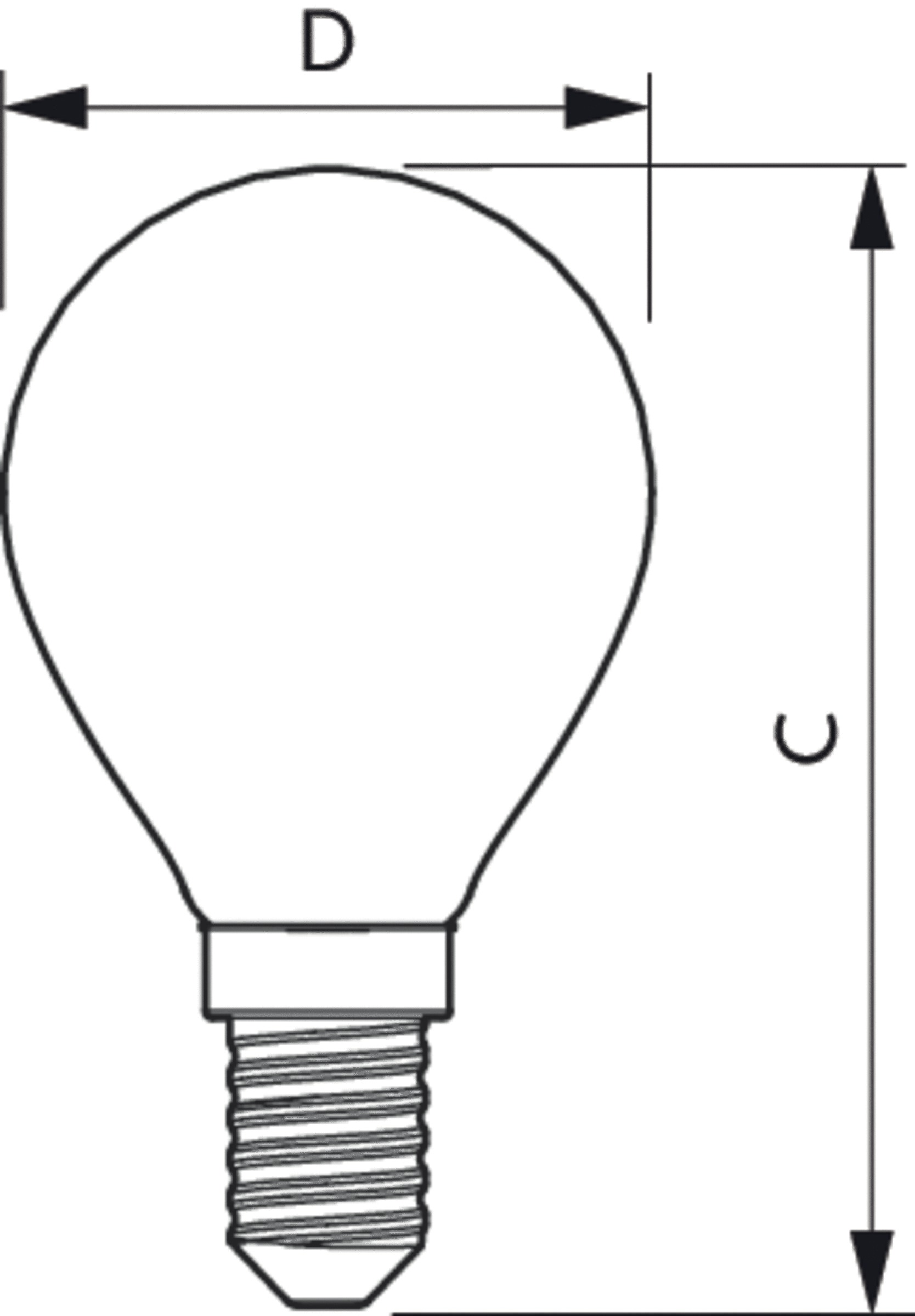 LED-Kugellampe FM E14 P45 2,2W 2700K ws 250lm E Filamentlampe mattiert AC