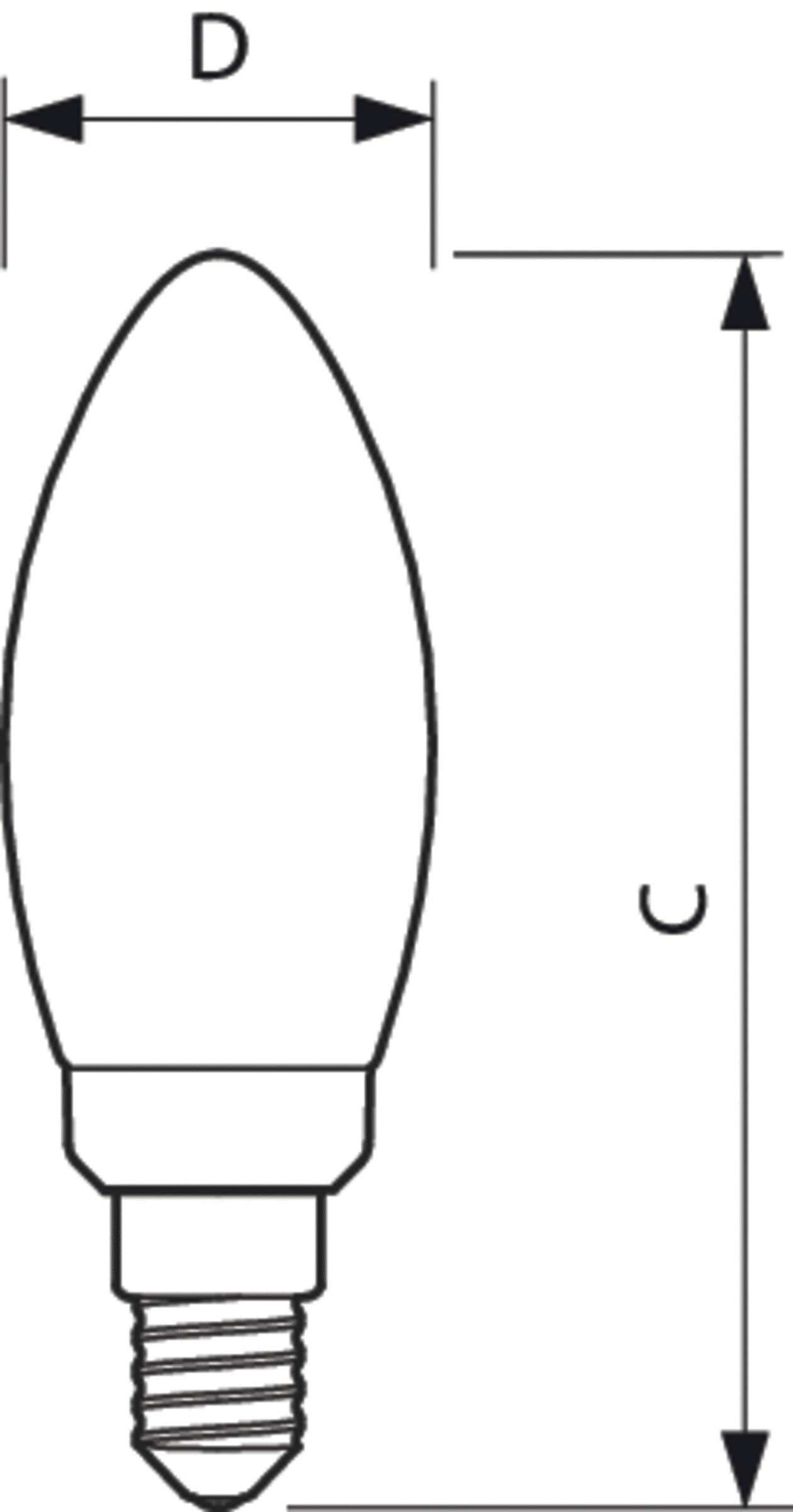 LED-Kerzenlampe FM E14 B3 4,3W 2700K B35 470lm F kl AC Filamentlampe ws Ø35x97mm