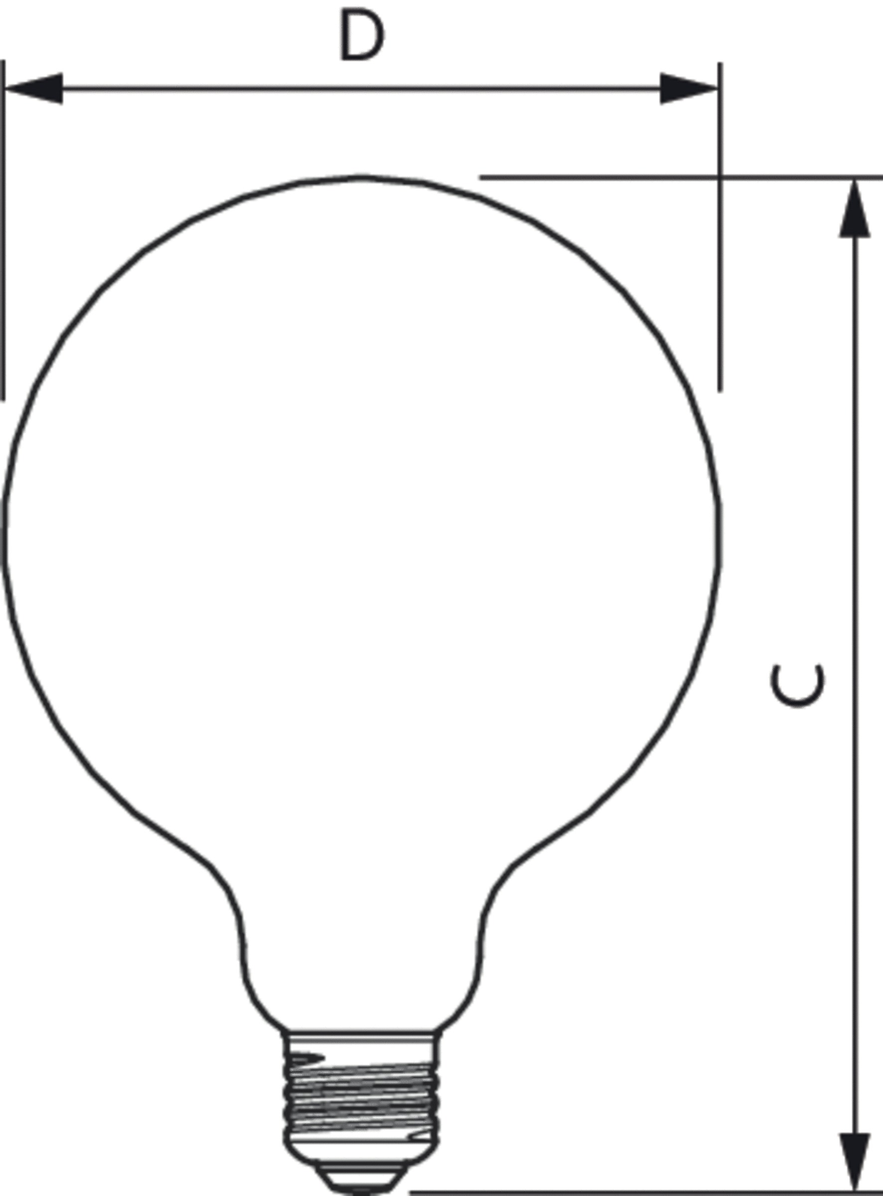 LED-Kugellampe FM E27 G12 5,9W 2700K ws 806lm D dim Filamentlampe G120 kl AC