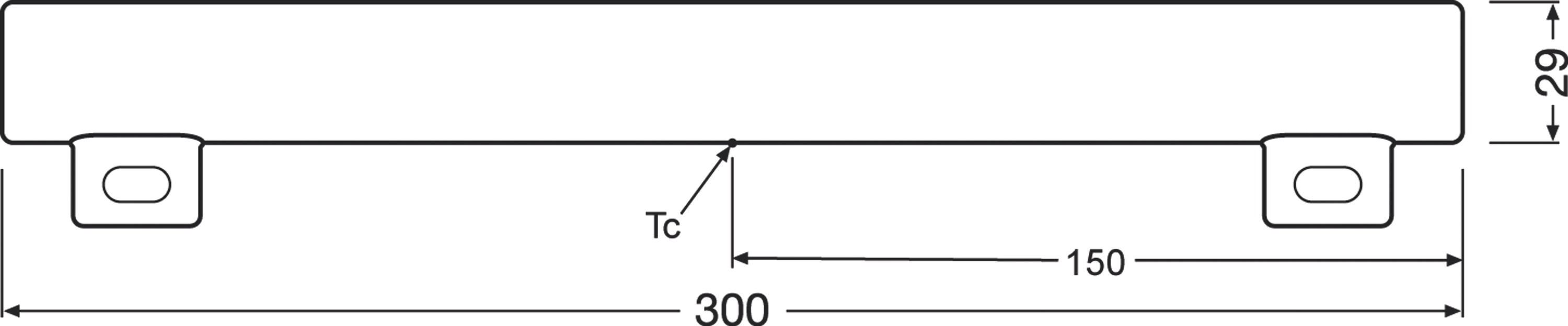 LED-Linienlampe S14s 3,1W 2700K 275lm F dim ws mattiert dimmbar 200° AC 220-240V