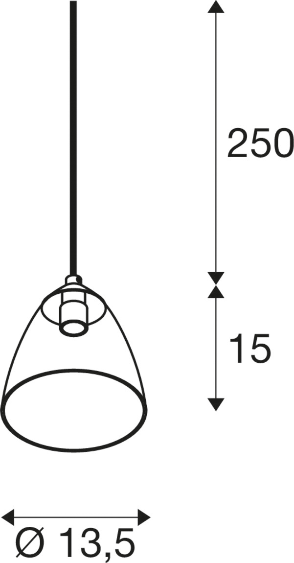 LED-Pendelleuchte 25W sw GU10 sym IP20 1LED LED austauschbar Ø135mm