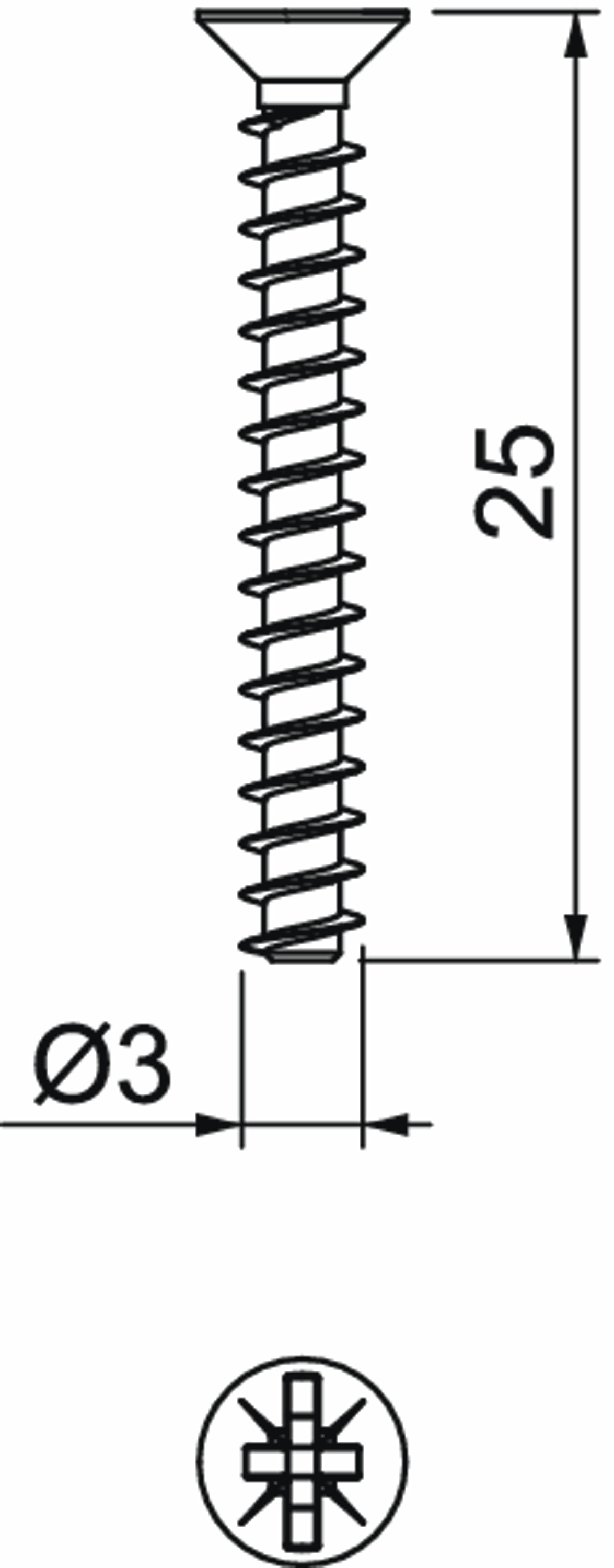 Geräteschraube Senkkopf Pm ST g/vz