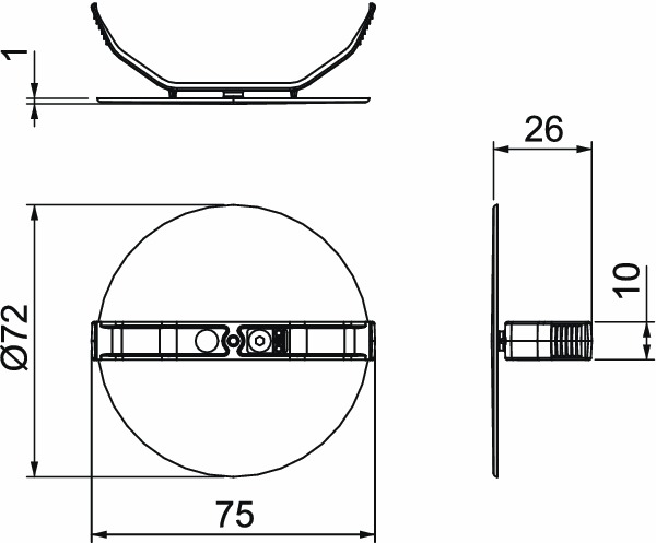 Federdeckel Kst hfr Ø60x1mm Federdeckel rnd