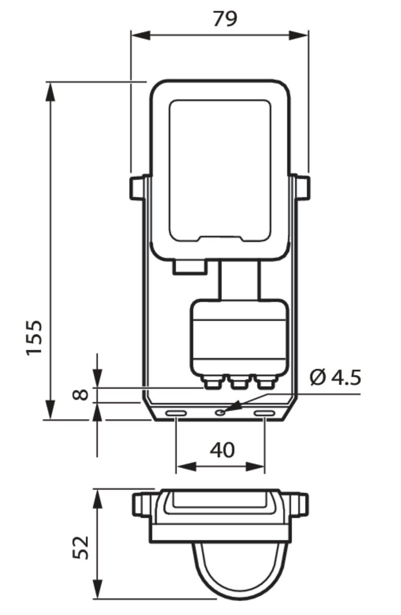 LED-Anbaustrahler 10W 4000K 1200lm Konv gr mt 1LED Alu IP65 BWM Direktans