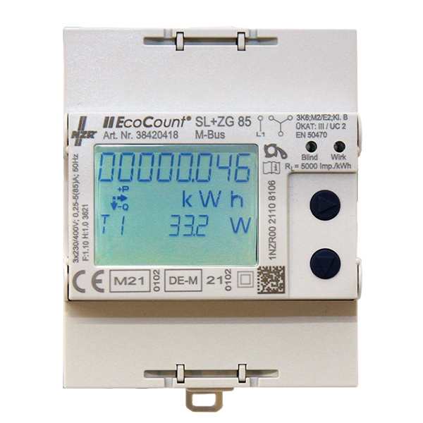 Messwandlerzähler Vierlei elektr digi S0 geeicht B 1A M-Bus 230V/N-L 400V/L-L