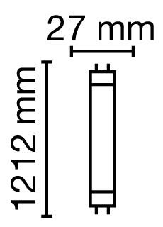 LED-Röhrenlampe G13 T8 15,1W 4000K ws AC 2500lm C mattiert 190° Ø26,7x1200mm