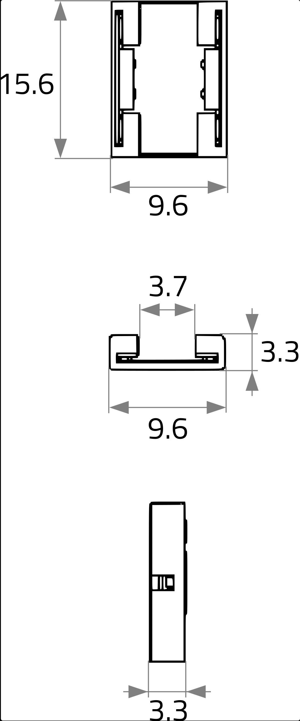 Verbinder IP20 15,6x9,6x3,3mm Zubehör