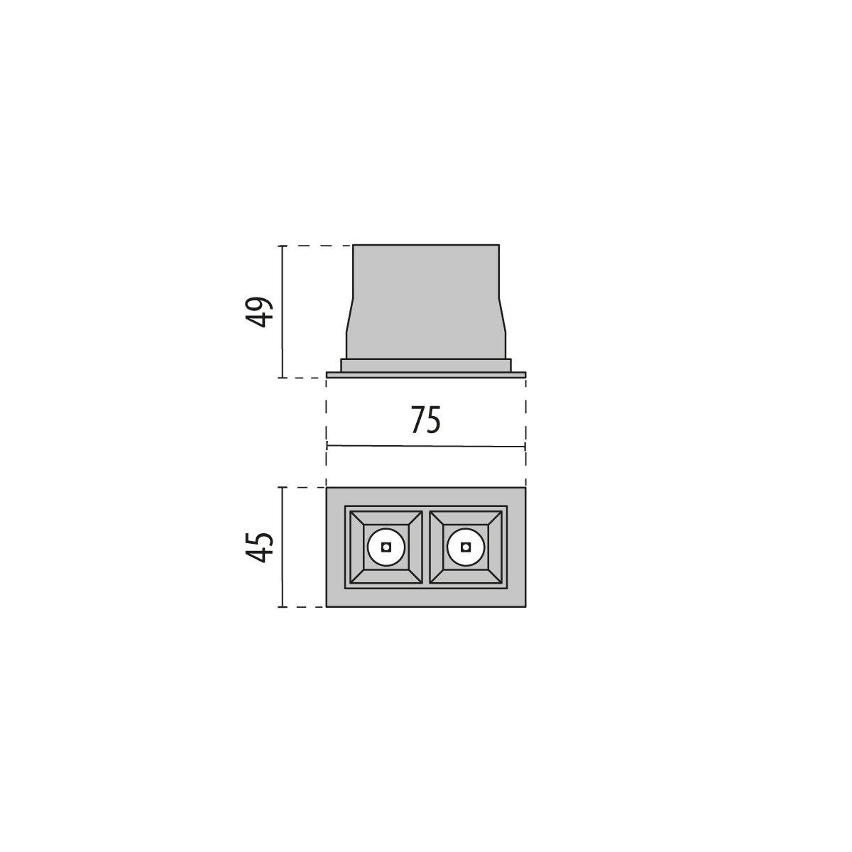 LED-Einbaustrahler 6,5W B 2-5-10 3000K 258lm 1LED Alu IP20 ws mt engstrahlend