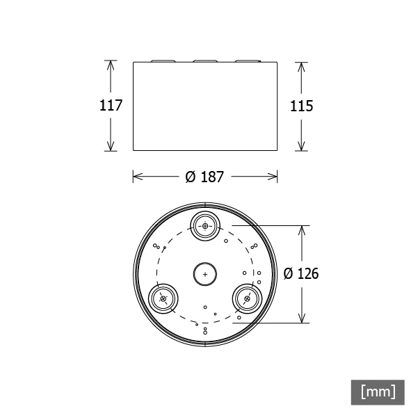 LED-Anbaustrahler 14,3W 3000K 1070lm Alu Konv si mt 1LED IP20 Montageplatte