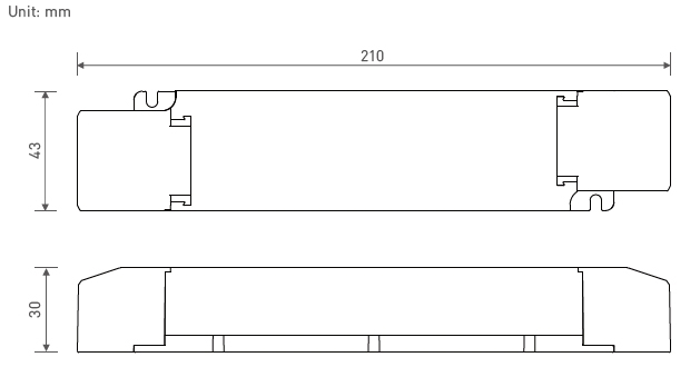 LED-Steuerung 0-36W 0-1500mA 23,5-24,5V IP20 Dimmung mit Push-button Kstgeh dyn