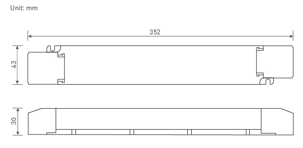 LED-Steuerung 0-150W 0-6250mA 23,5-24,5V IP20 Dimmung mit Push-button Kstgeh dyn