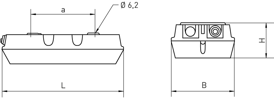 LED-Wannenleuchte BERLIN 6W 4000K 452lm anth IP65 340x155x85mm