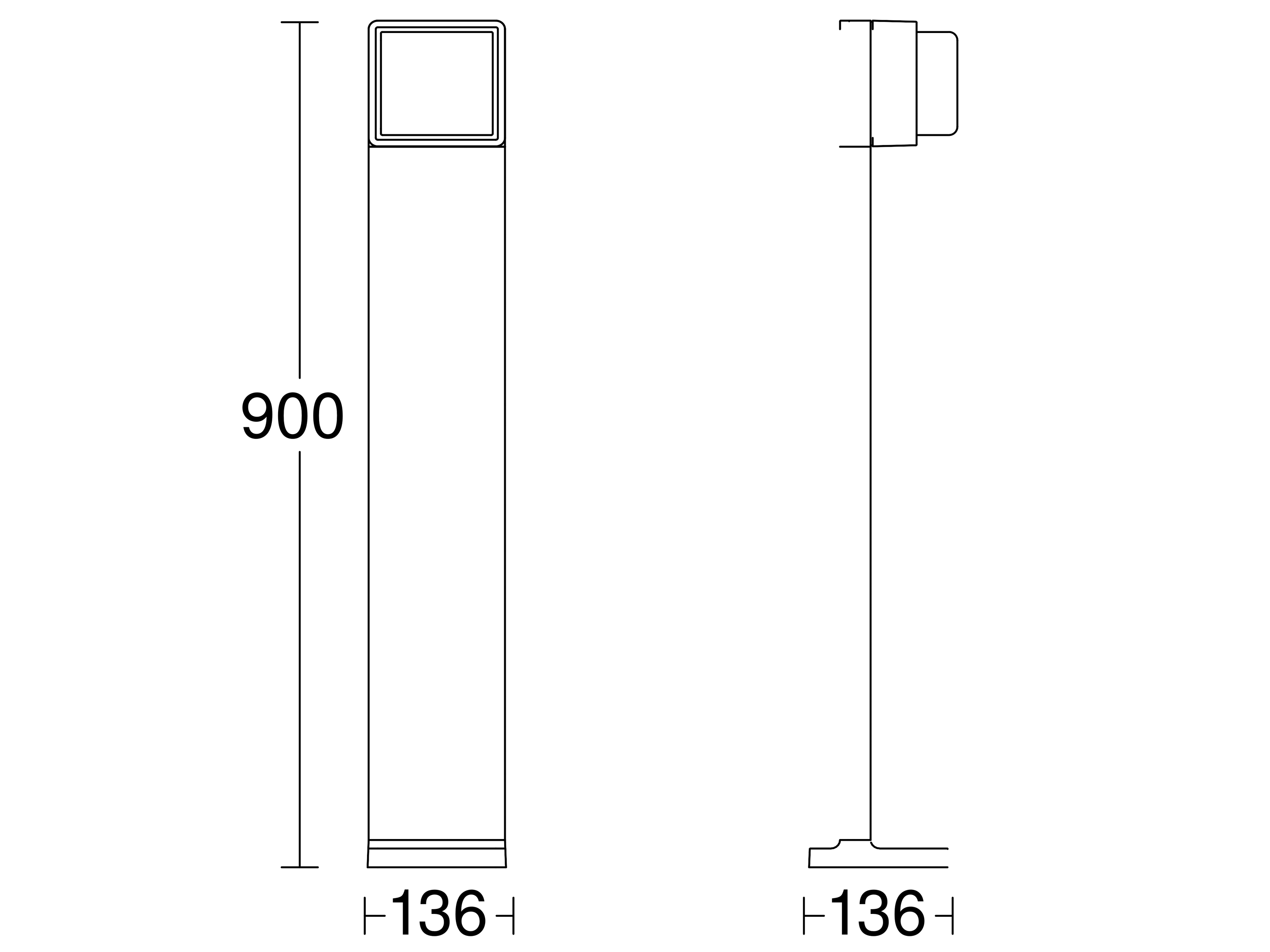 LED-Wegeleuchte 9W IP44 3000K 719lm anth 1LED Alu Kst_opal