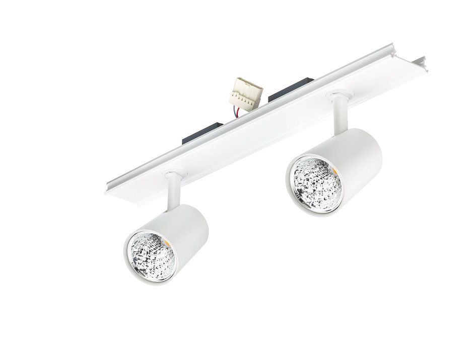 LED-Schienenstrahler 49W StoreFit 3000K 2700lm Konv 2LEDs Alu IP20 ws gebürstet