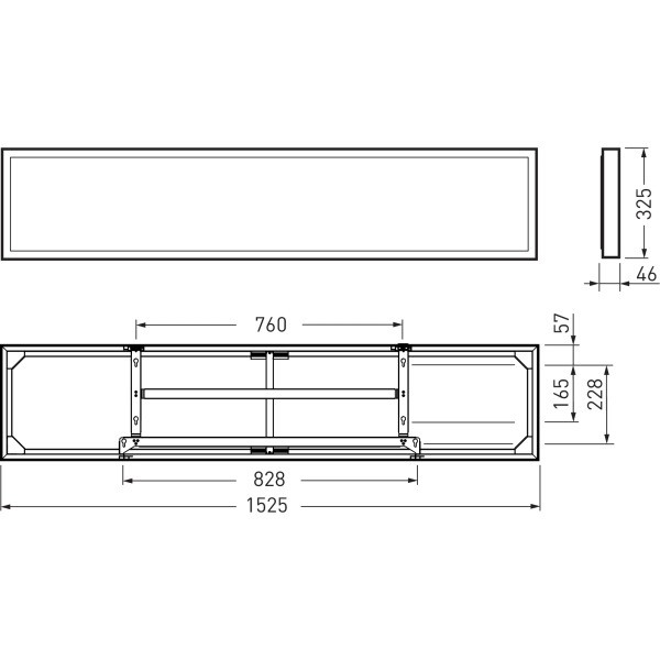 LED-Panel 54W 3000-4000K 6000lm ws Konv IP20 1525x325x43mm