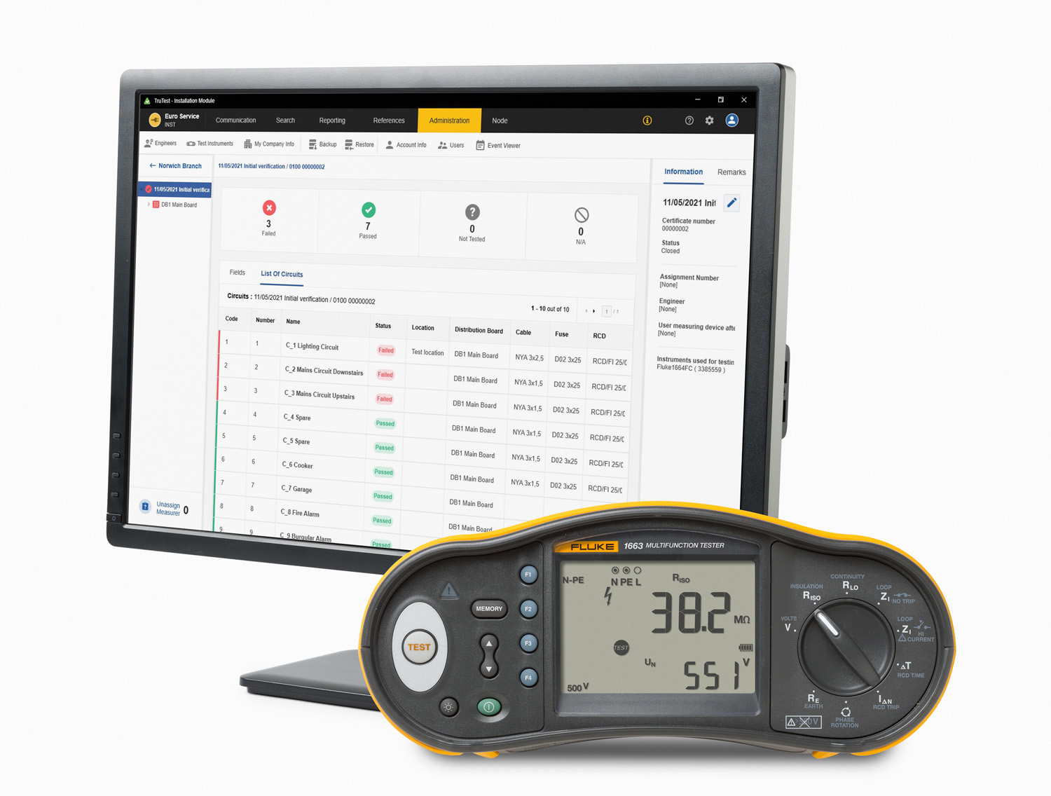 Installationsmessgerät digi RCD/FI Grenzwert