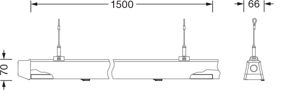 LED-Leuchteneinsatz 40W Licross11 5000K 6530lm 1LED EVG IP40 ws