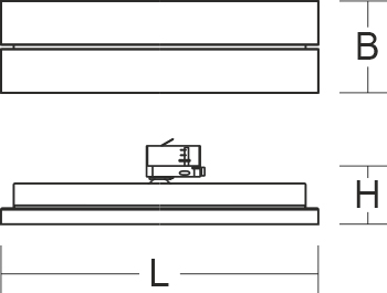 LED-Schienenstrahler 73W 3000K 9600lm ST Konv ws mt 2LEDs IP20 mediumstrahlend