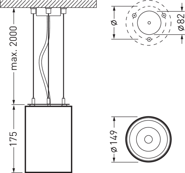 LED-Deckenstrahler 19W 4000K 2000lm Konv gr mt 1LED Alu IP20 RF:matt