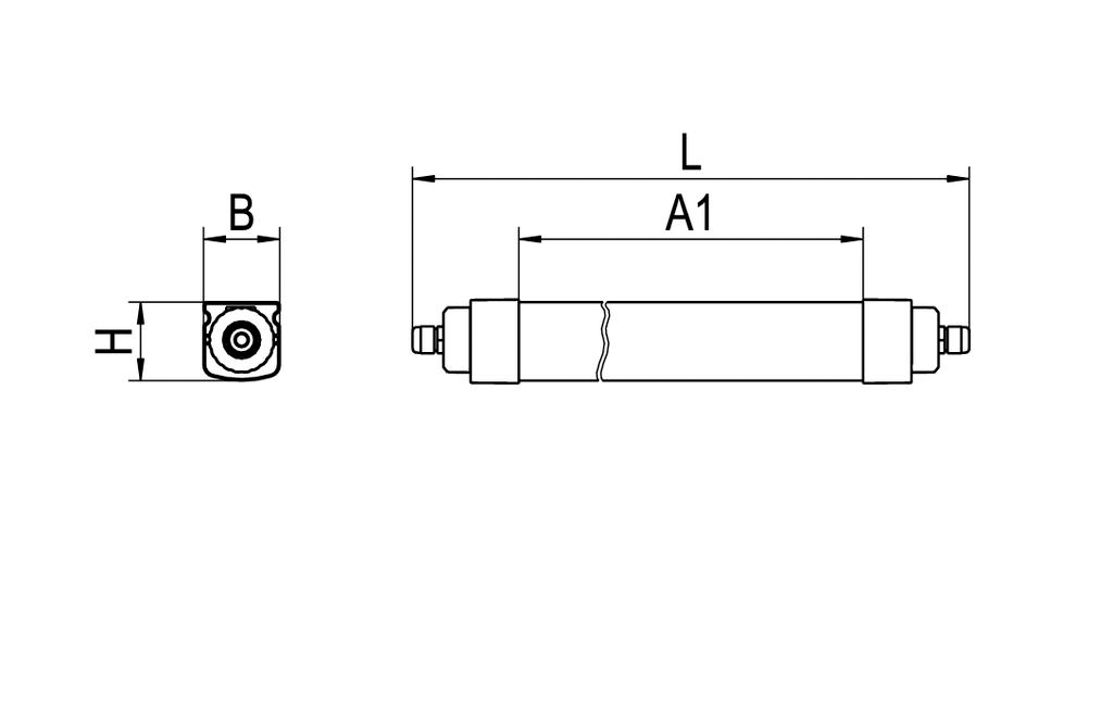 LED-Feuchtraumleuchte 51W 4000K 5900lm ws Konv IP65 1516x67x69mm