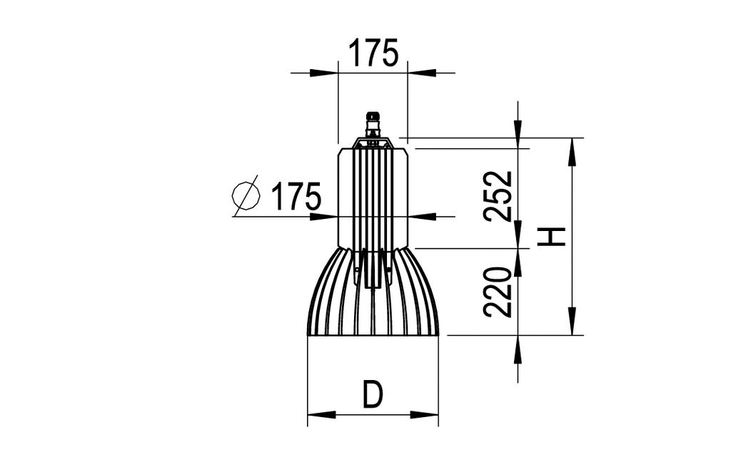 LED-Hallenleuchte 6500K 191W 28450lm Alu Konv sym 1LED IP65 elektr.Trafo