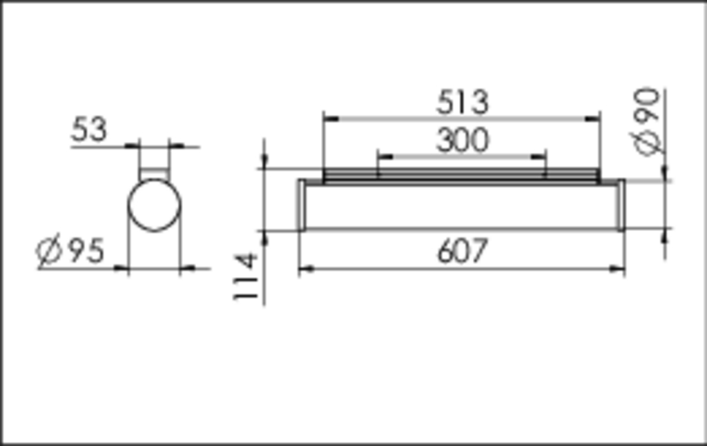 LED-Deckenanbauleuchte 18W 3000K 2380lm ws Konv IP20 607x95x114mm