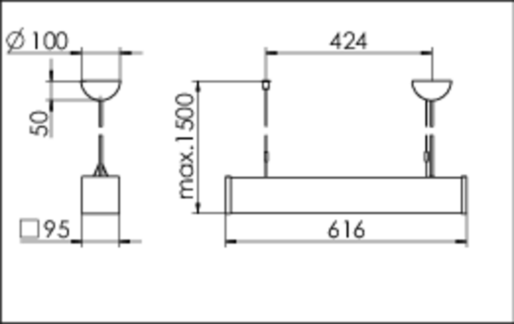 LED-Pendelleuchte 18W 4000K 2290lm si Konv sym 2LEDs LED nicht austauschbar