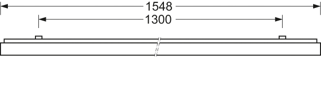 LED-Deckenanbauleuchte 34W 4000K 4527lm si Konv Dimmung DALI IP20 1548x239x62mm