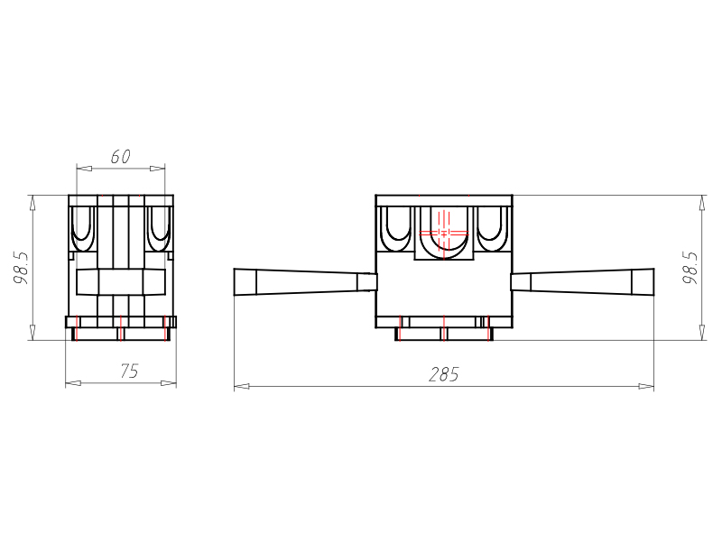 Verbindungsdose Beton Prefix Ø60x91mm Kst IP3X Ger/VerbDose/kast achteckig