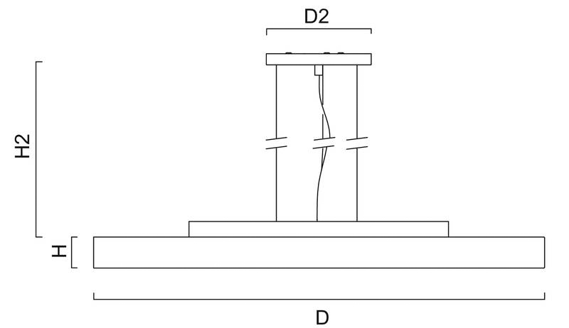 LED-Deckenanbauleuchte 48W 4000K 7150lm ws Konv Dimmung DALI IP20 Ø640x115mm