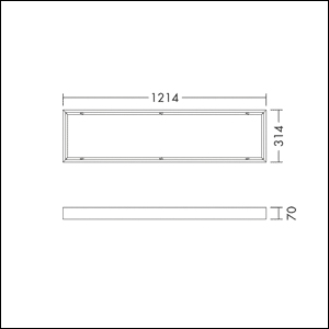 Aufbaurahmen ws Alu L1214mm H70mm