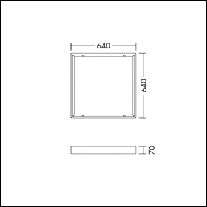 Aufbaurahmen ws Alu L640mm H70mm